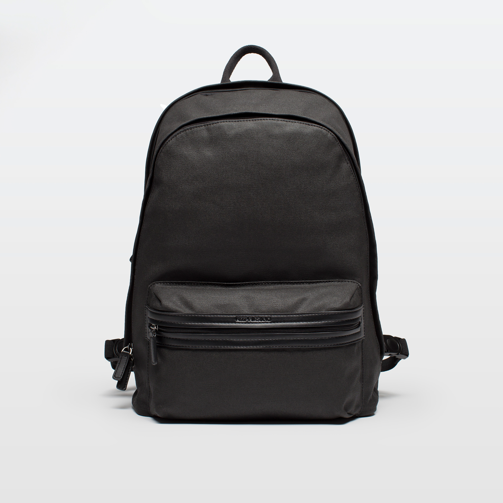 black pu leather backpack VORTEX Backpack